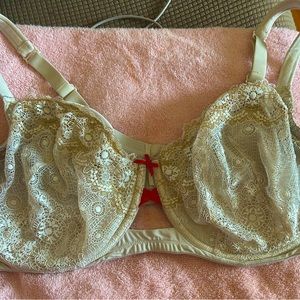 Cacique 44DDD BEIGE lace bra